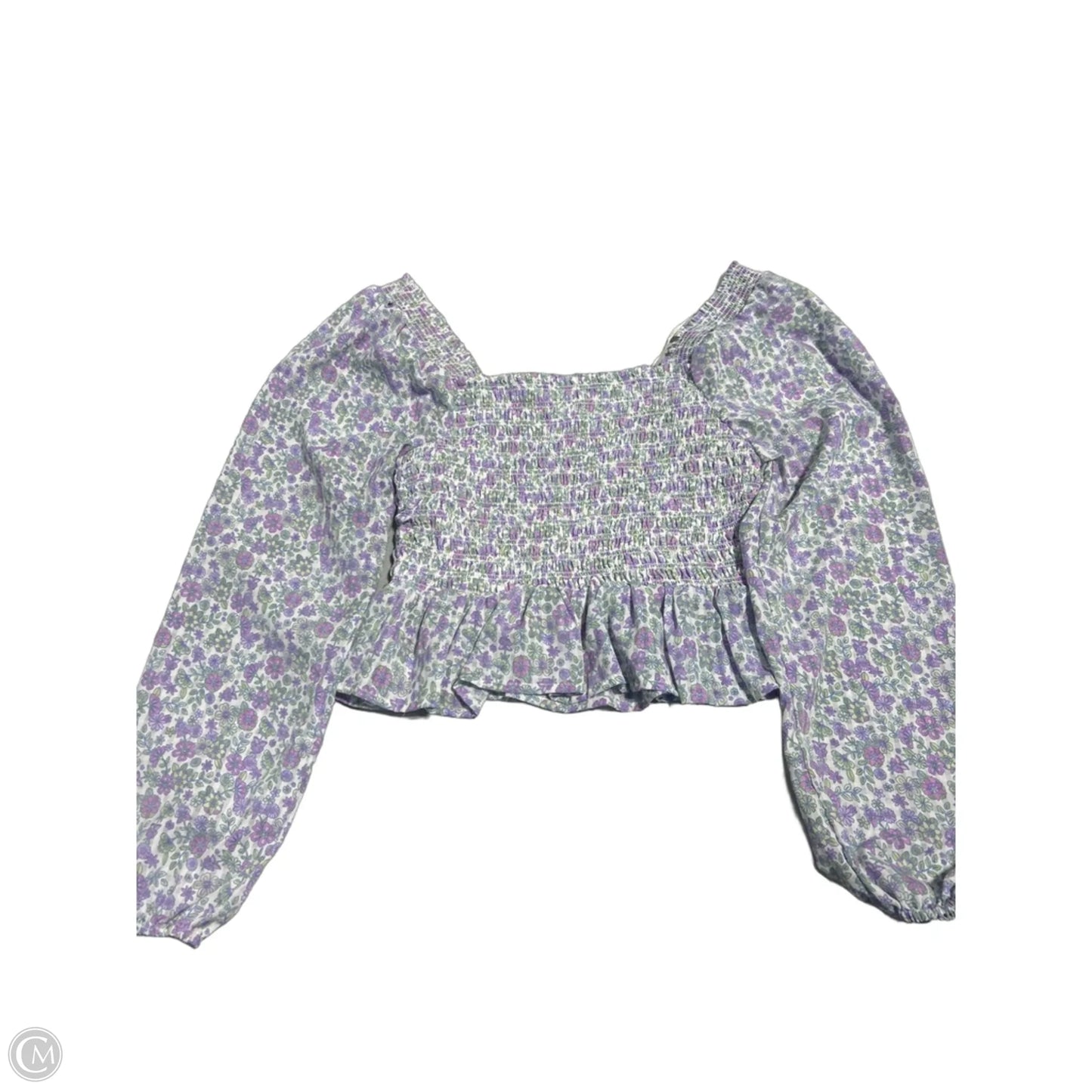 Top Long Sleeve By Japna In Floral Print, Size: S