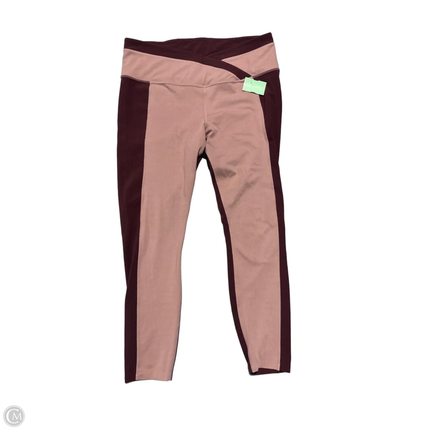 Athletic Leggings By Athleta In Maroon, Size: L