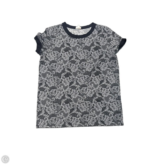 Top Short Sleeve By Lularoe In Black & White, Size: Xl