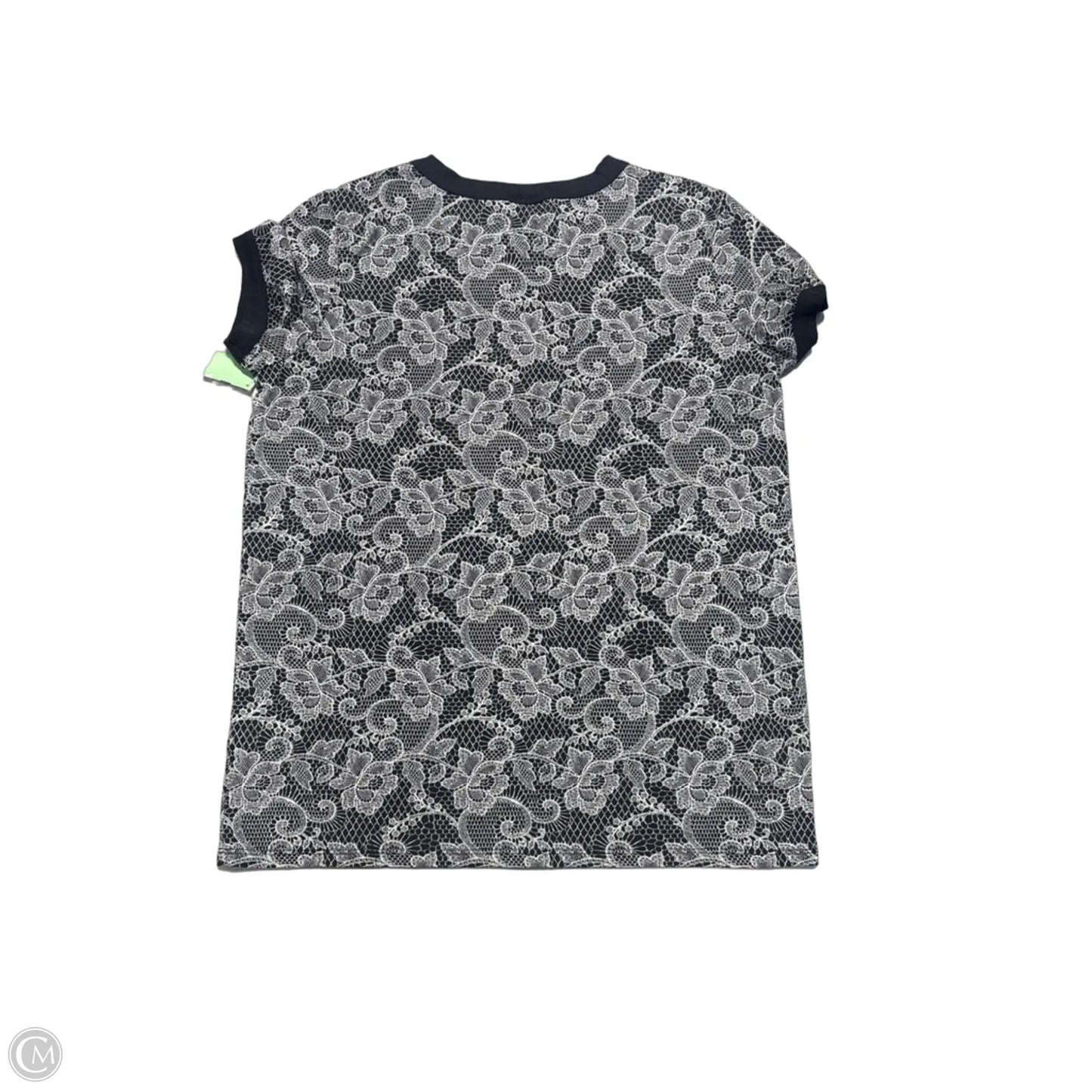 Top Short Sleeve By Lularoe In Black & White, Size: Xl