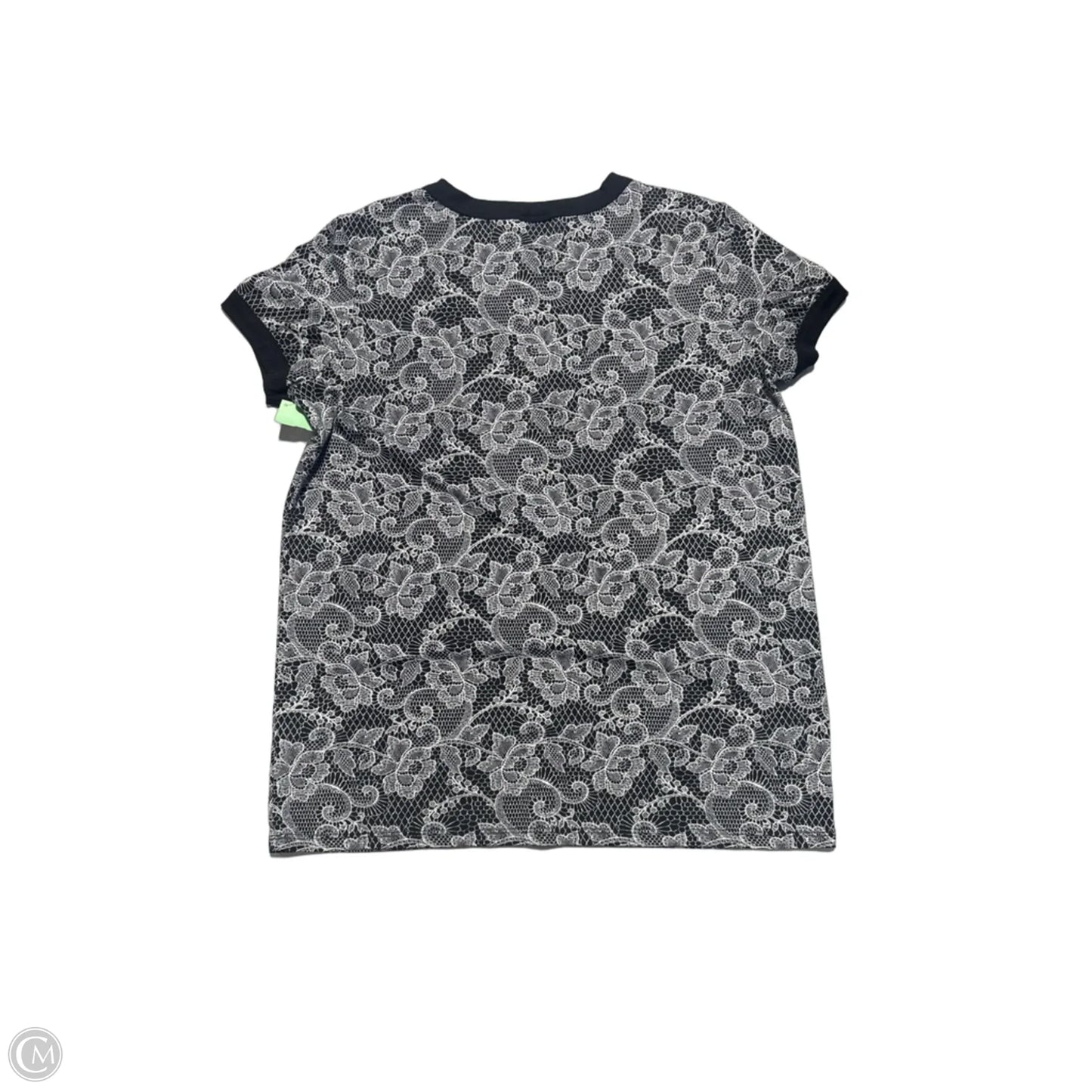 Top Short Sleeve By Lularoe In Black & White, Size: Xl