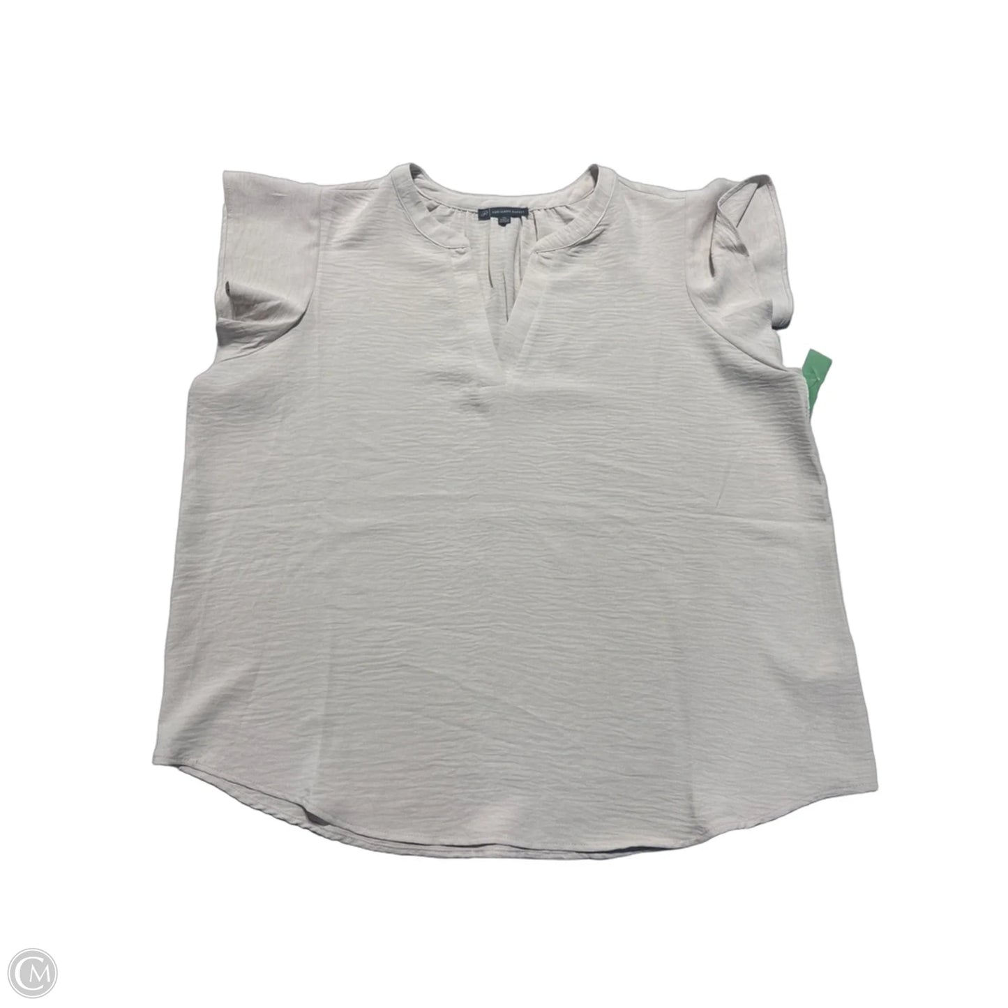 Top Short Sleeve By Adrianna Papell In Cream, Size: Xl