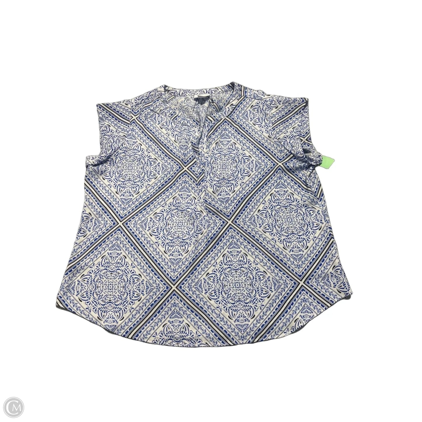 Top Short Sleeve By Liz Claiborne In Floral Print, Size: Xl