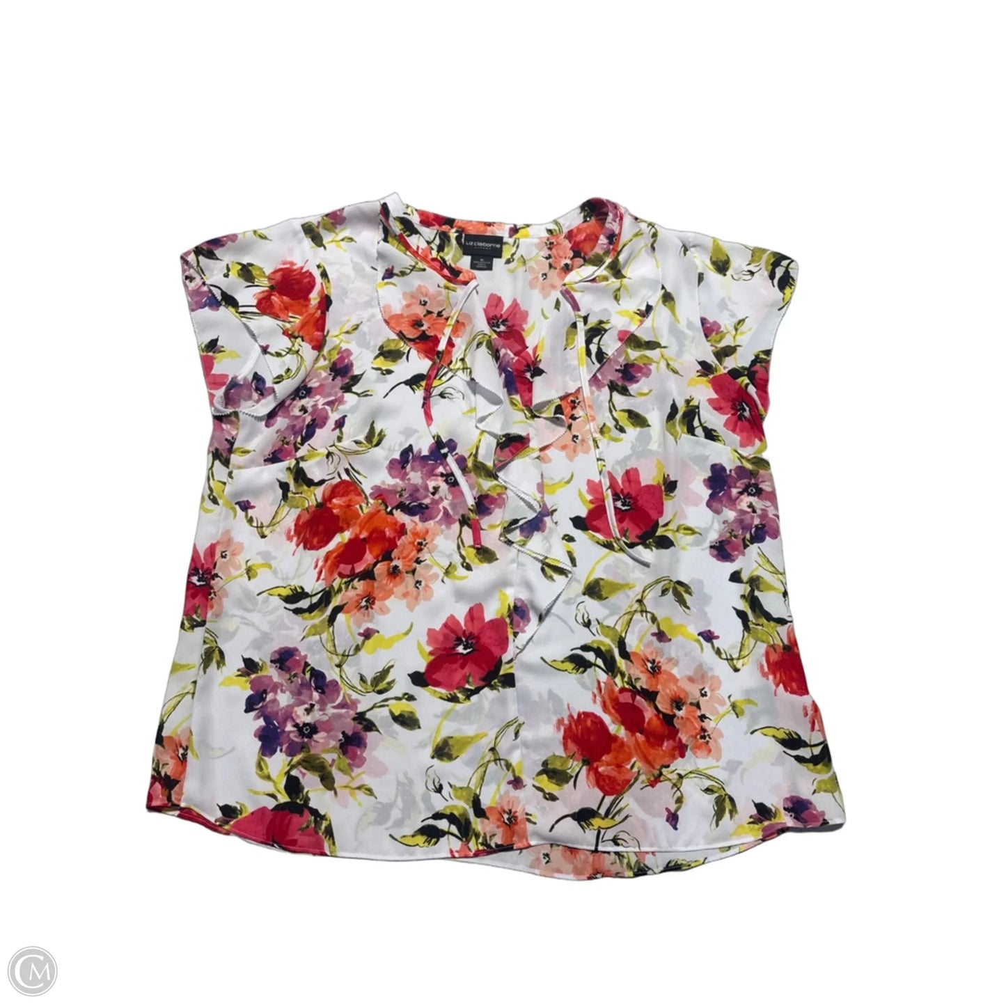 Top Short Sleeve By Liz Claiborne In Blue, Size: Xxl