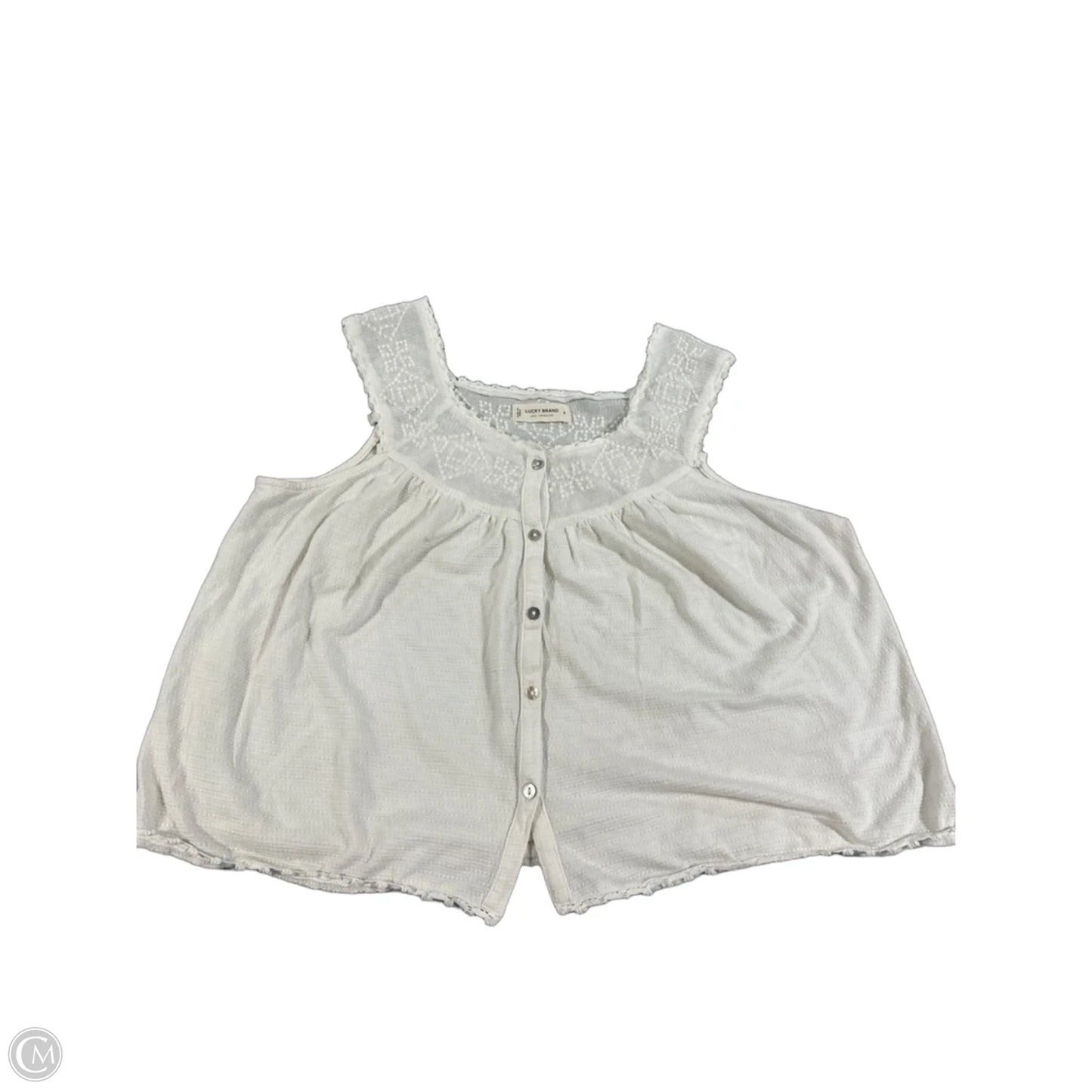 Tank Top By Lucky Brand In White, Size: S