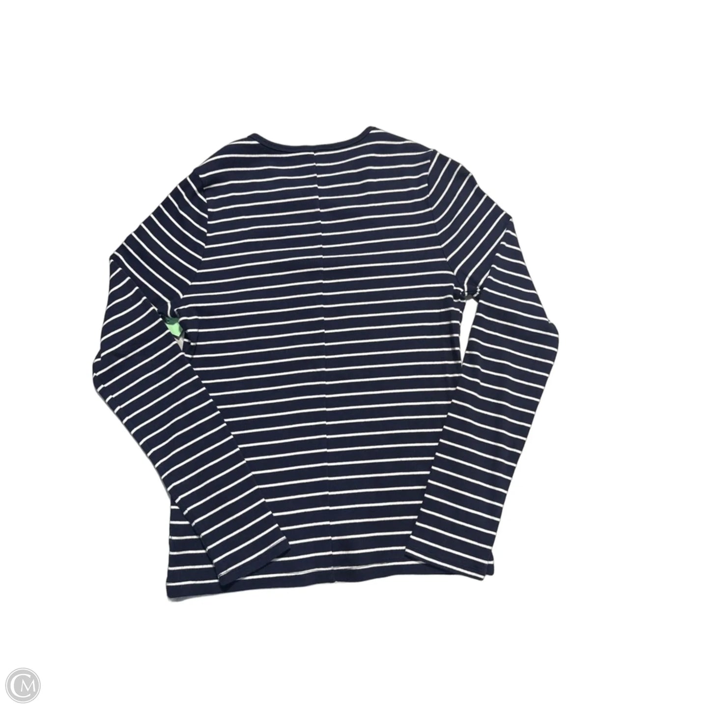Top Long Sleeve By Free Assembly In Navy, Size: L