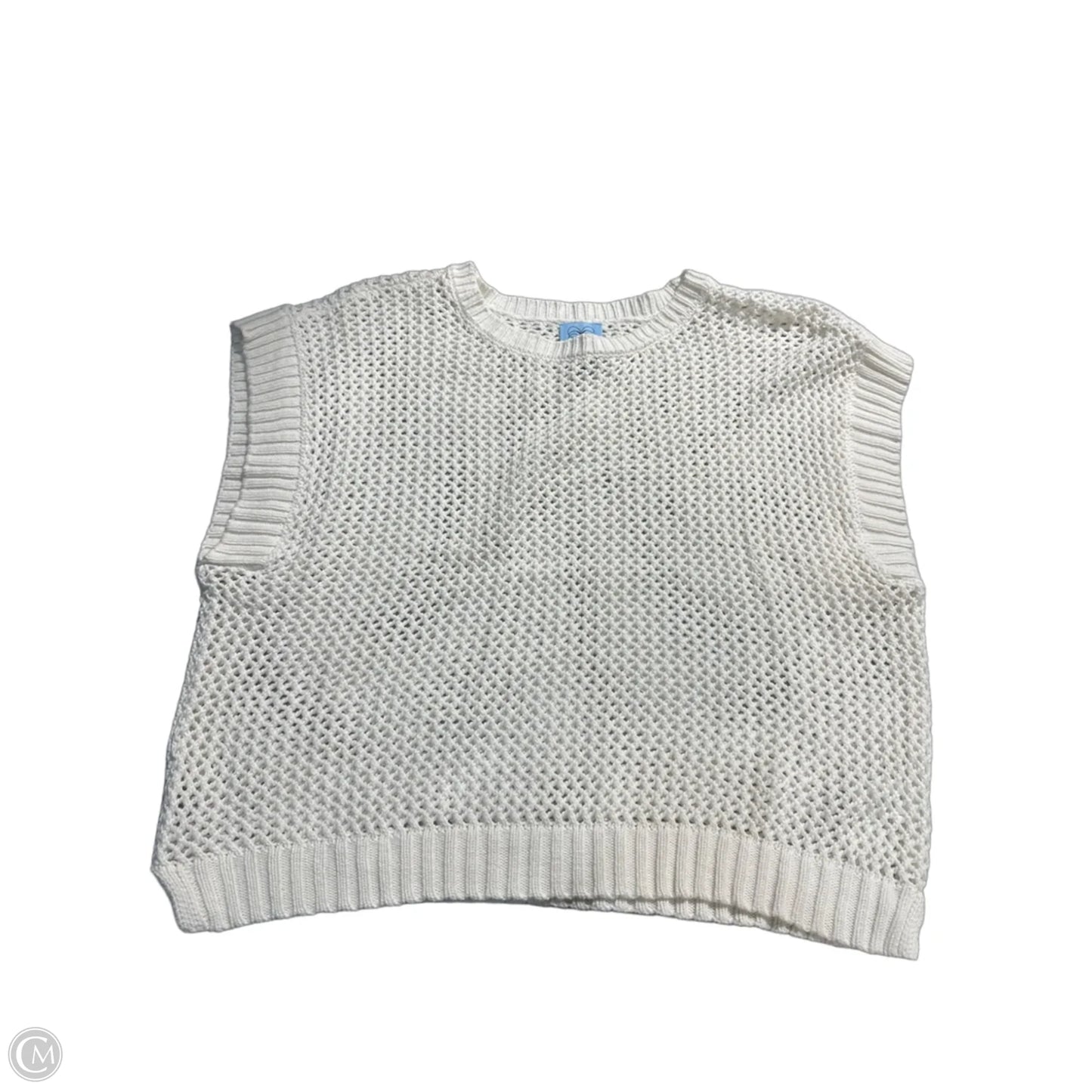 Vest Sweater By Cece In White, Size: M