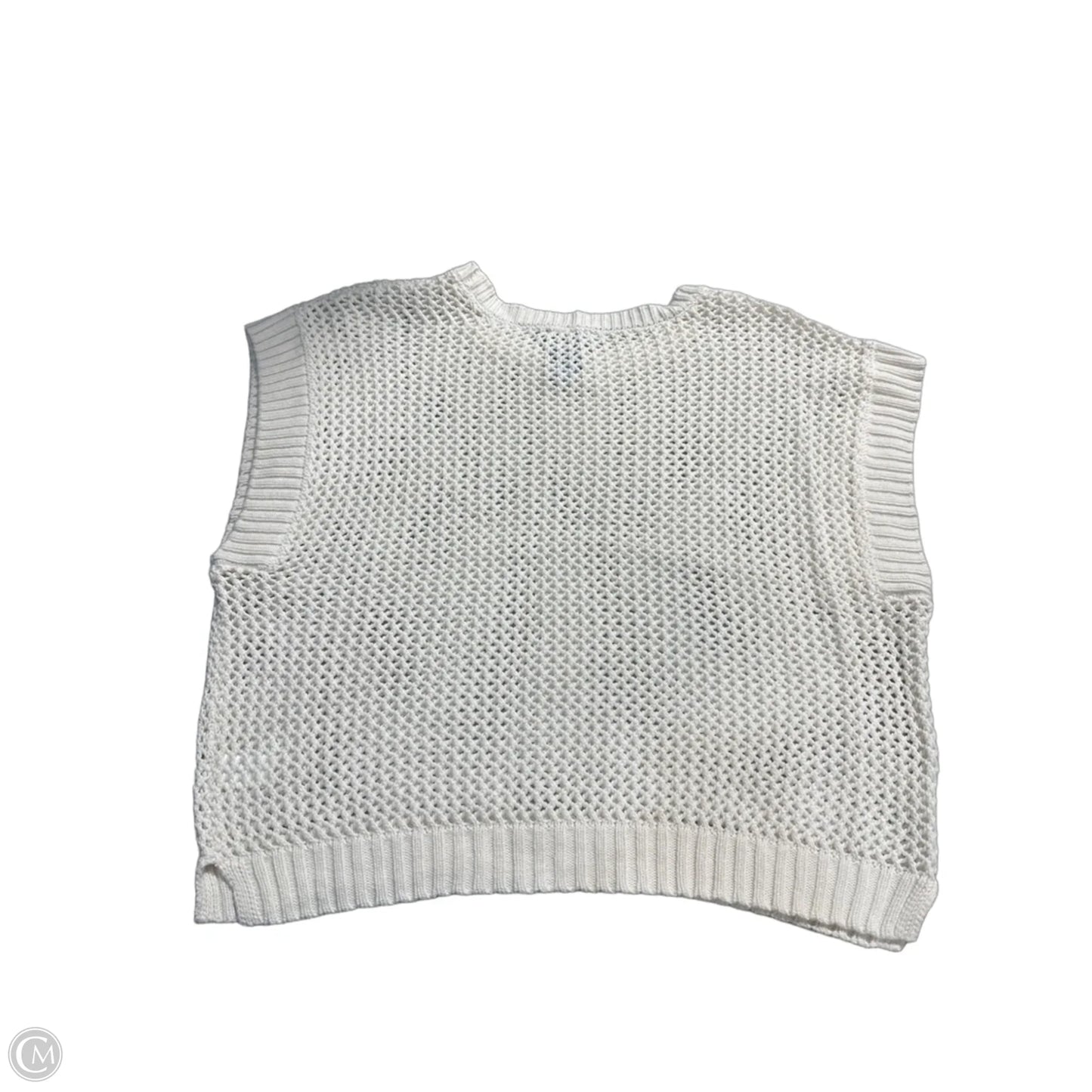 Vest Sweater By Cece In White, Size: M