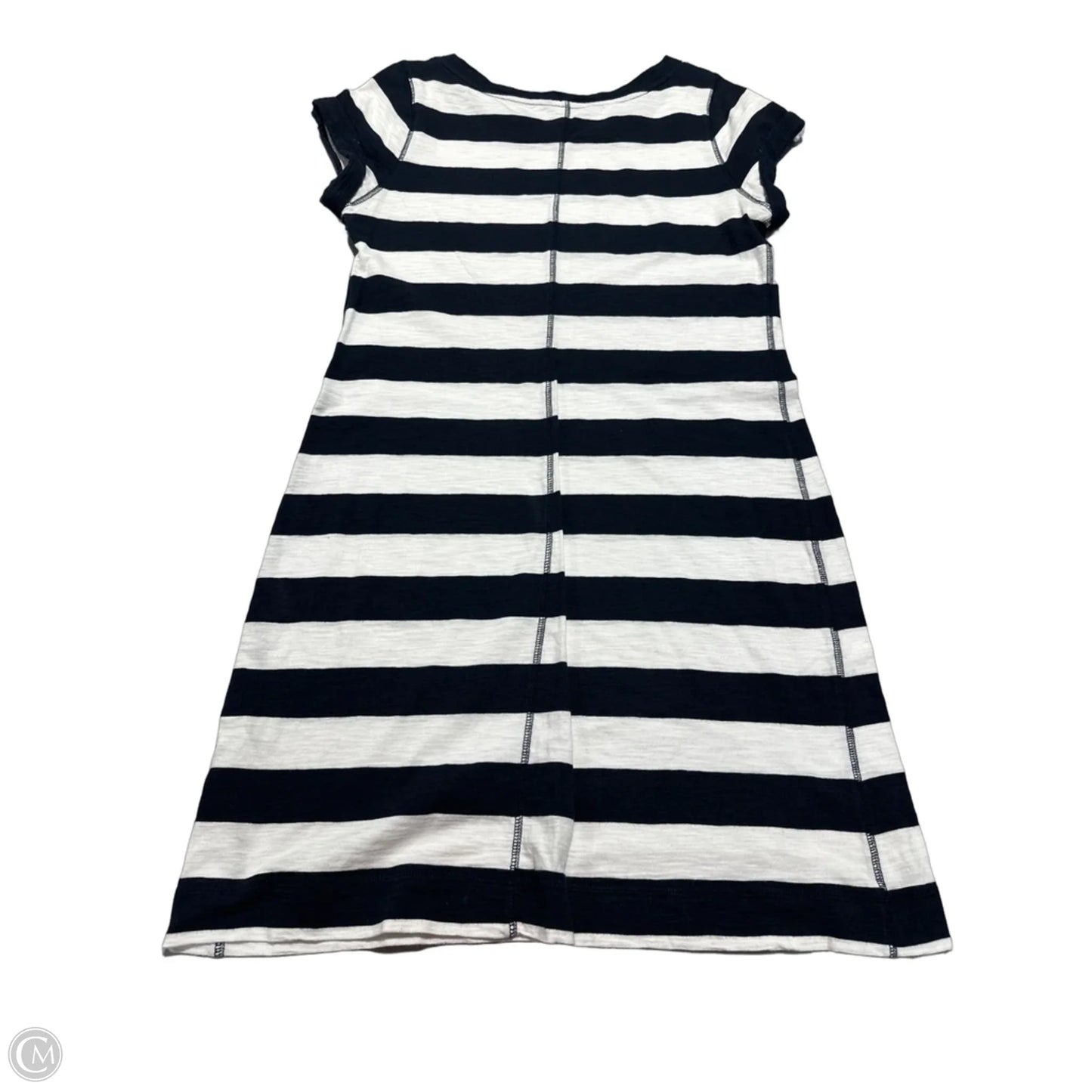 Dress Casual Midi By Banana Republic In Blue & White, Size: L