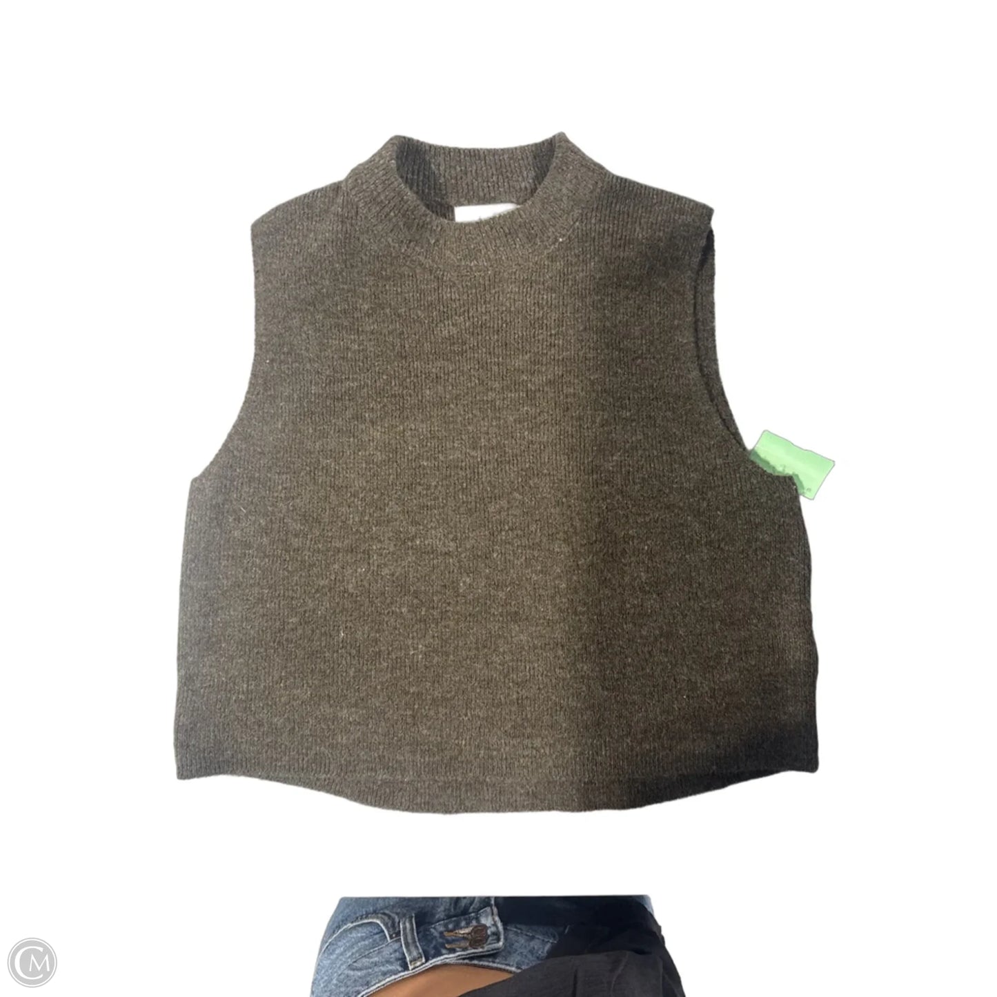 Vest Sweater By Cmc In Brown, Size: S