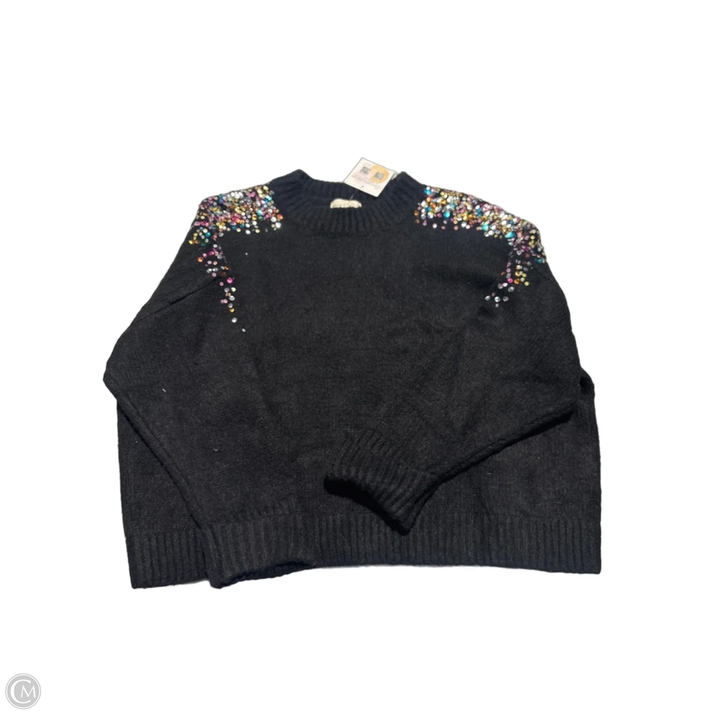 Sweater By Perfect Peach In Black, Size: M