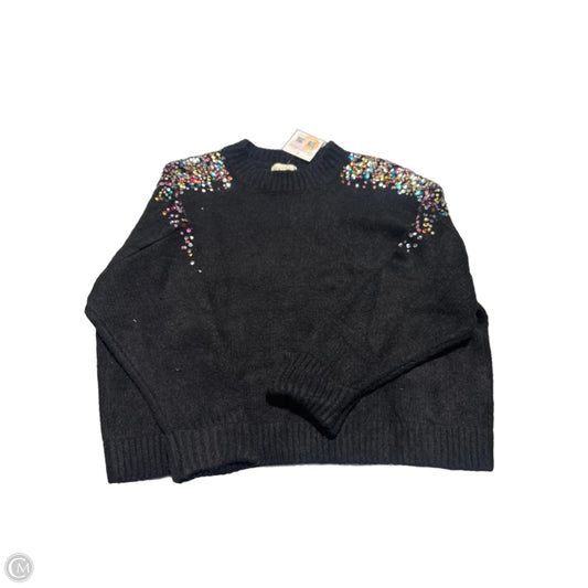 Sweater By Perfect Peach In Black, Size: M