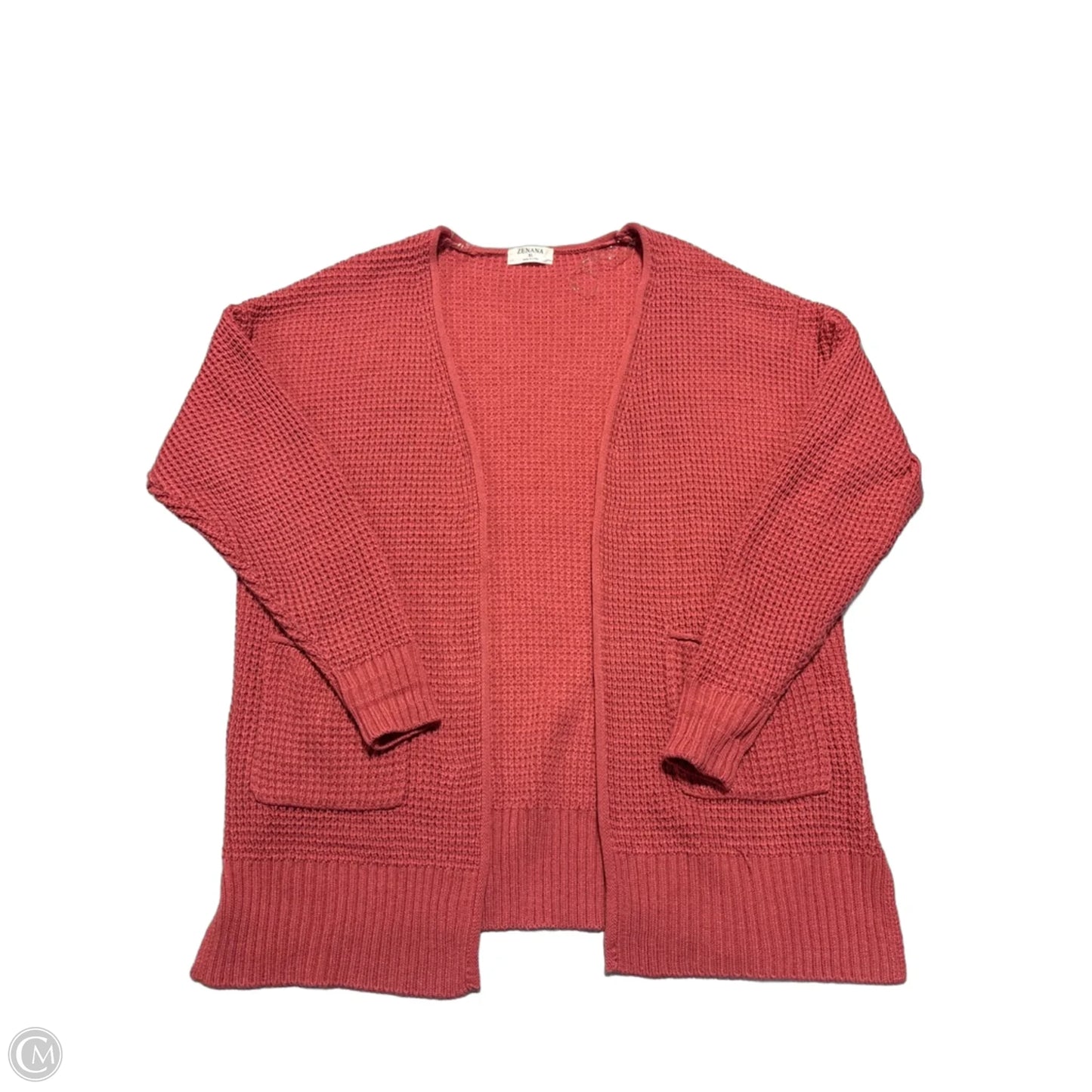 Sweater Cardigan By Zenana In Red, Size: Xl