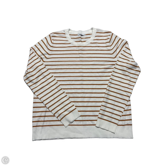 Top Long Sleeve By Staccato In White & Yellow, Size: Xl
