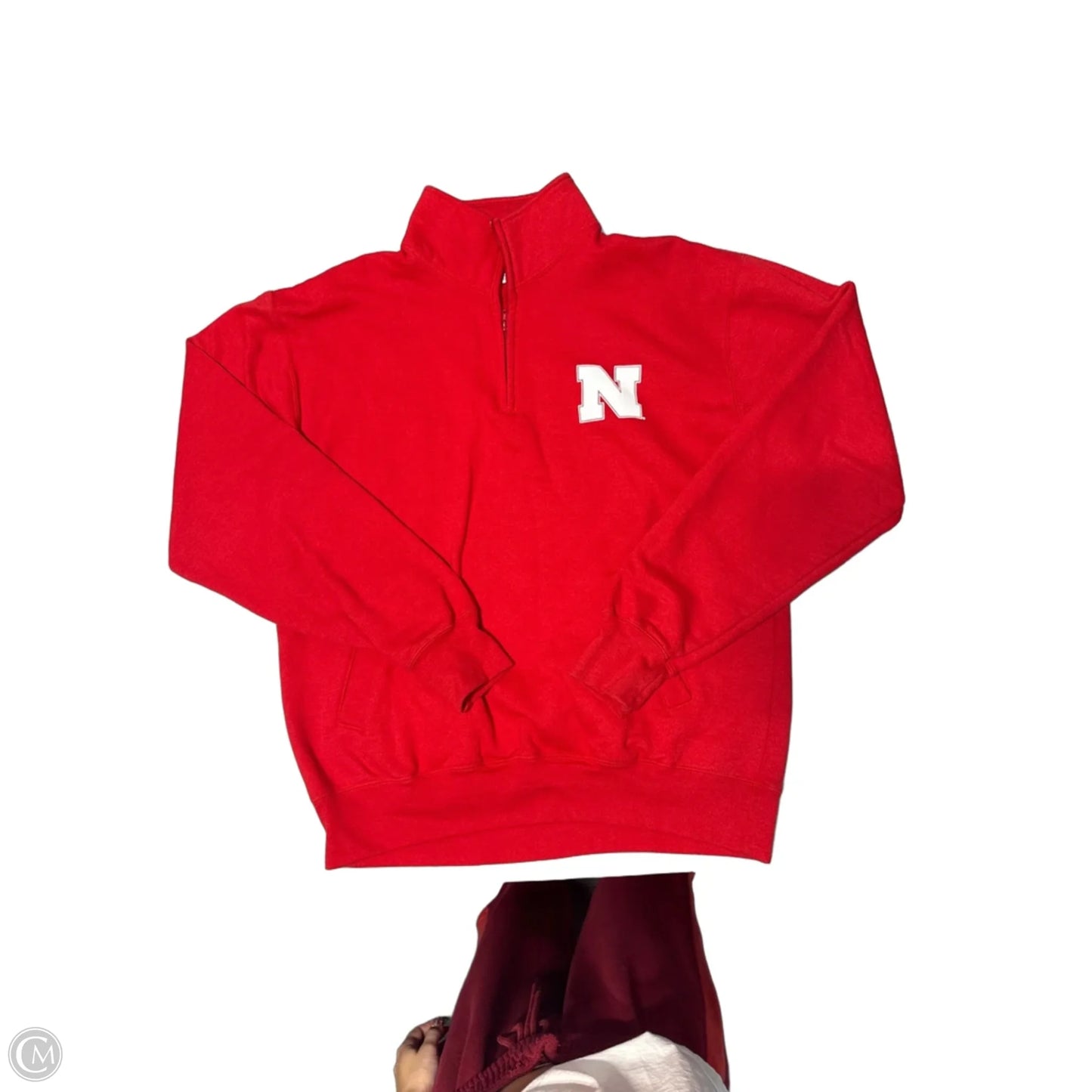 Sweatshirt Collar By Champion In Red, Size: L