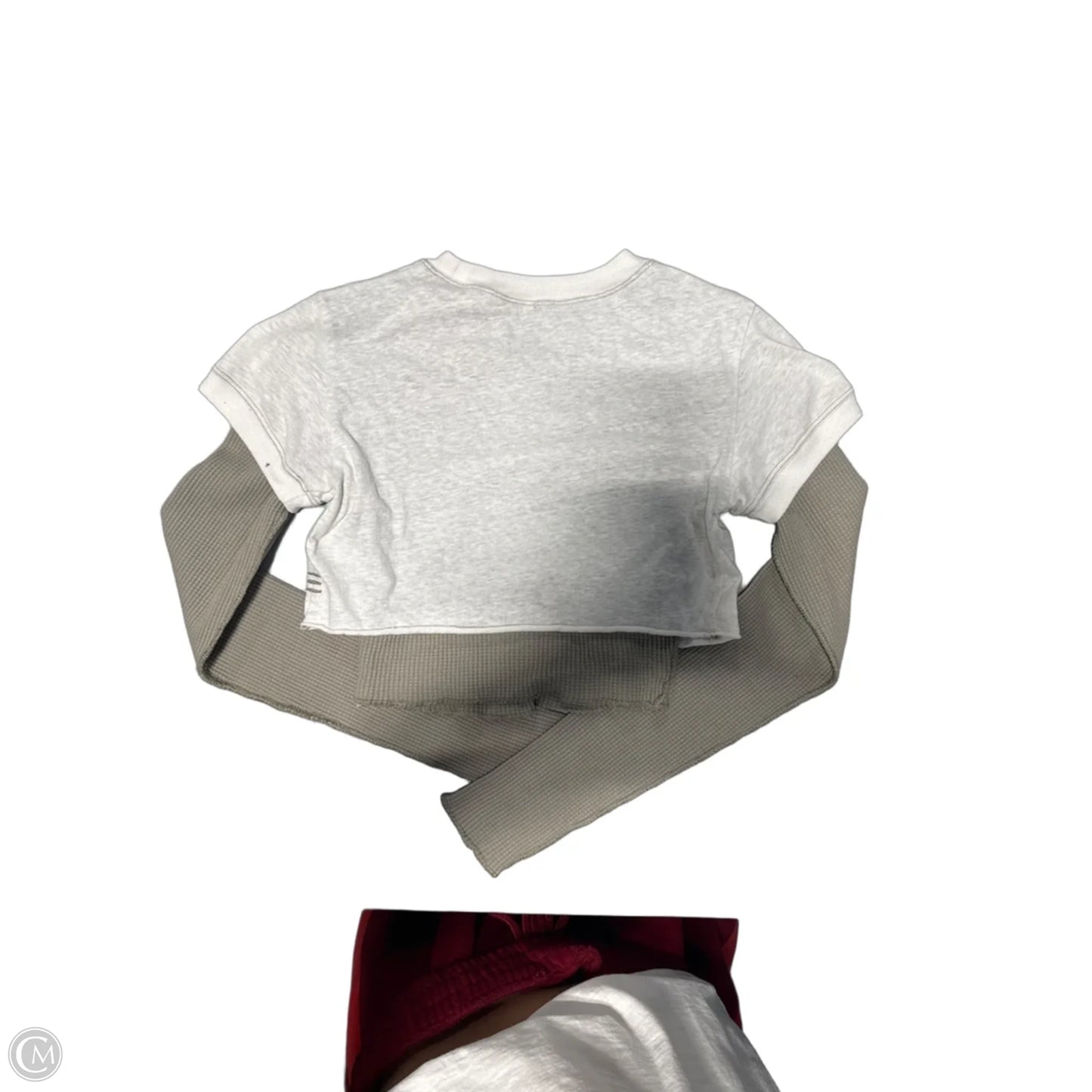 Top Long Sleeve By Bdg In Green & White, Size: Xs