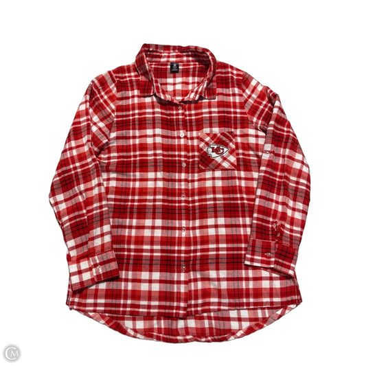Top Long Sleeve Basic By Nfl In Red, Size: M