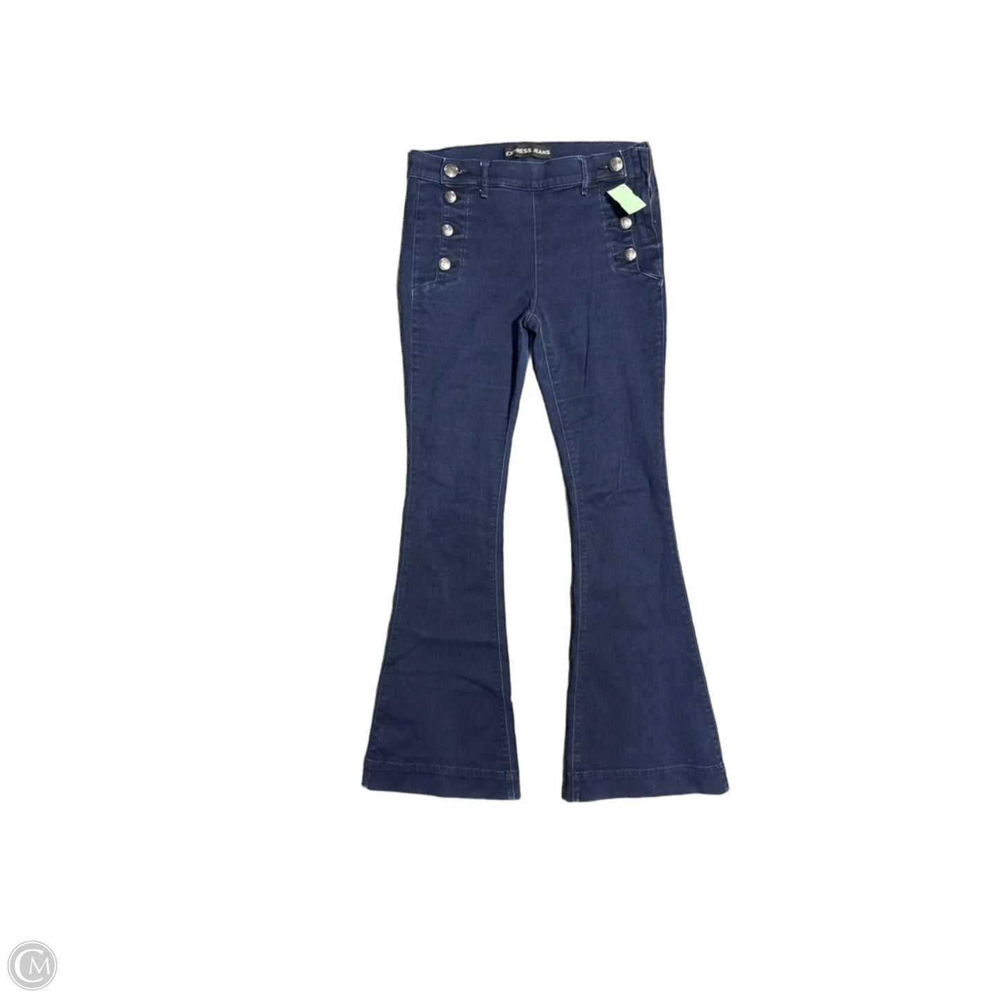 Jeans Flared By Express In Blue Denim, Size: 8