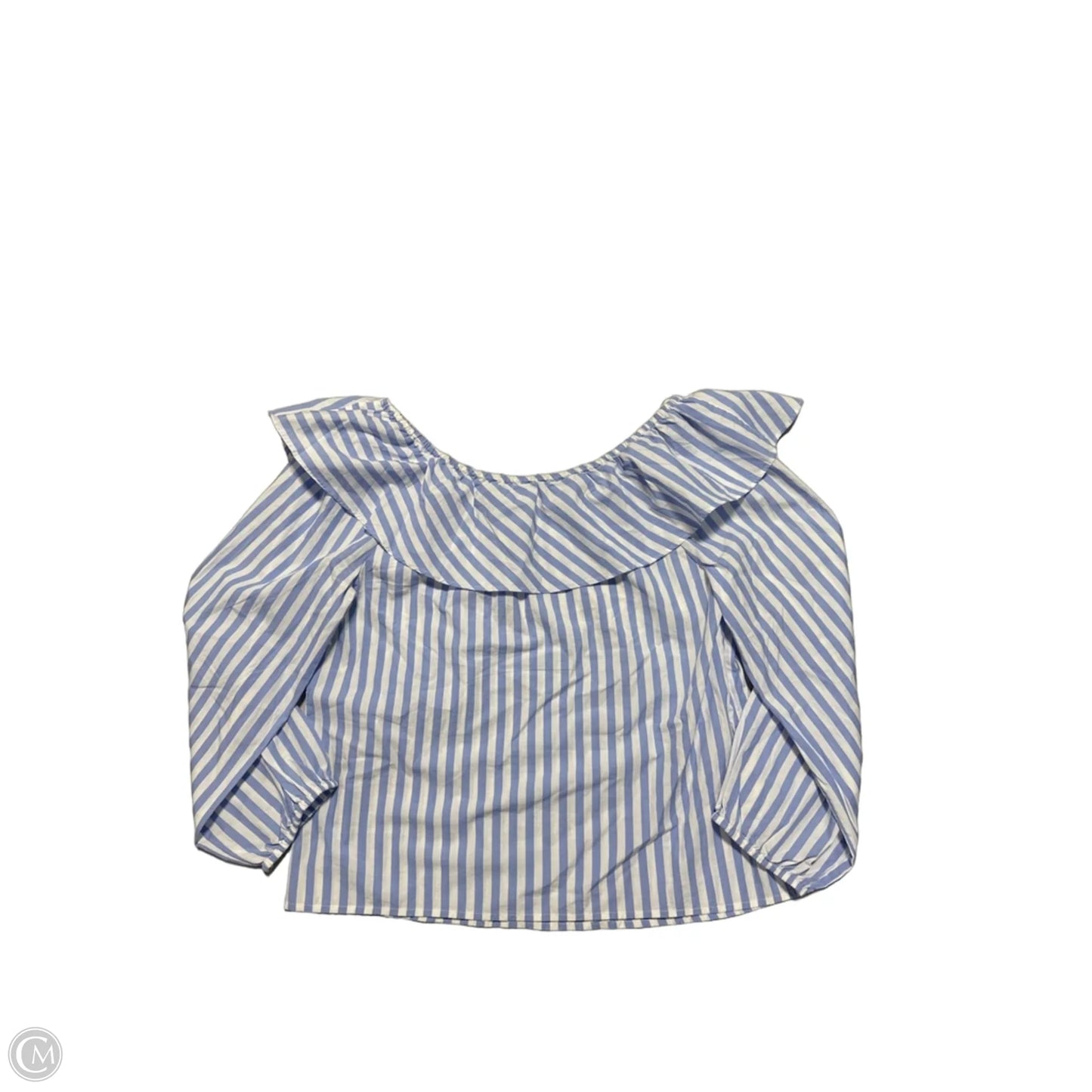 Top Long Sleeve By Sanctuary In Blue & Cream, Size: L