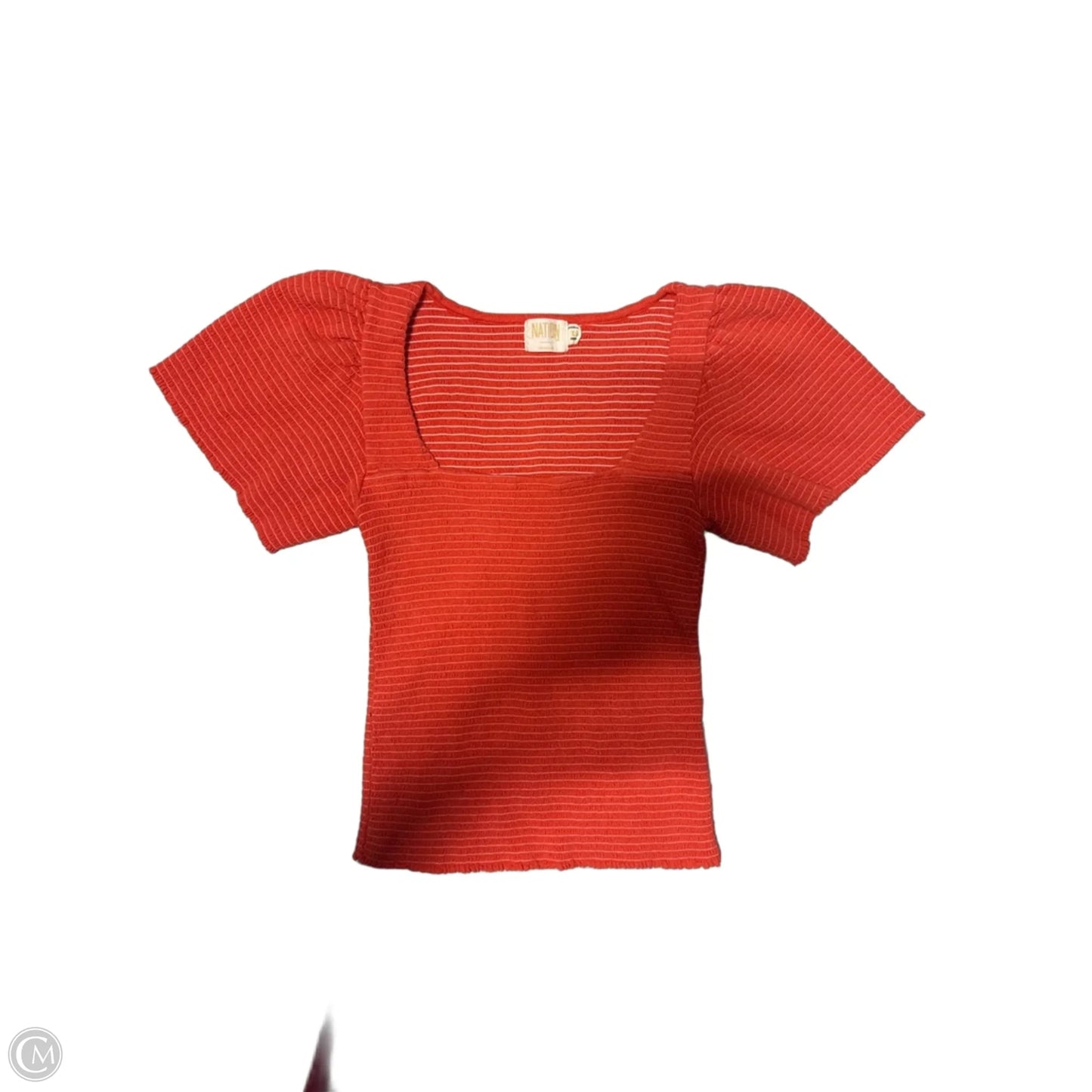 Top Short Sleeve By Nation In Coral, Size: Xs