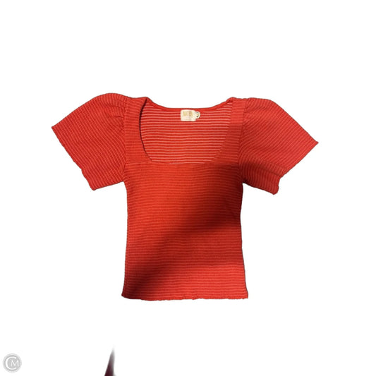 Top Short Sleeve By Nation In Coral, Size: Xs