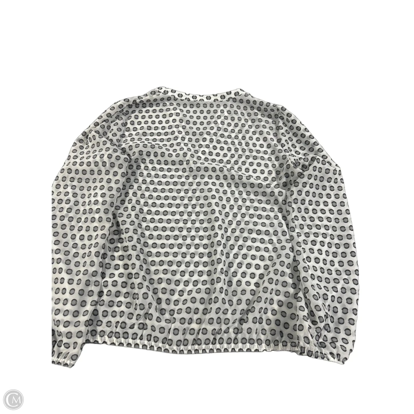 Blouse Long Sleeve By Cmc In Black & White, Size: L
