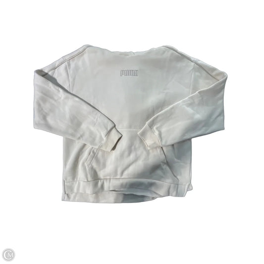 Sweatshirt Hoodie By Puma In Cream, Size: L