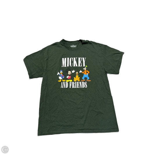 Top Short Sleeve By Disney In Green, Size: L