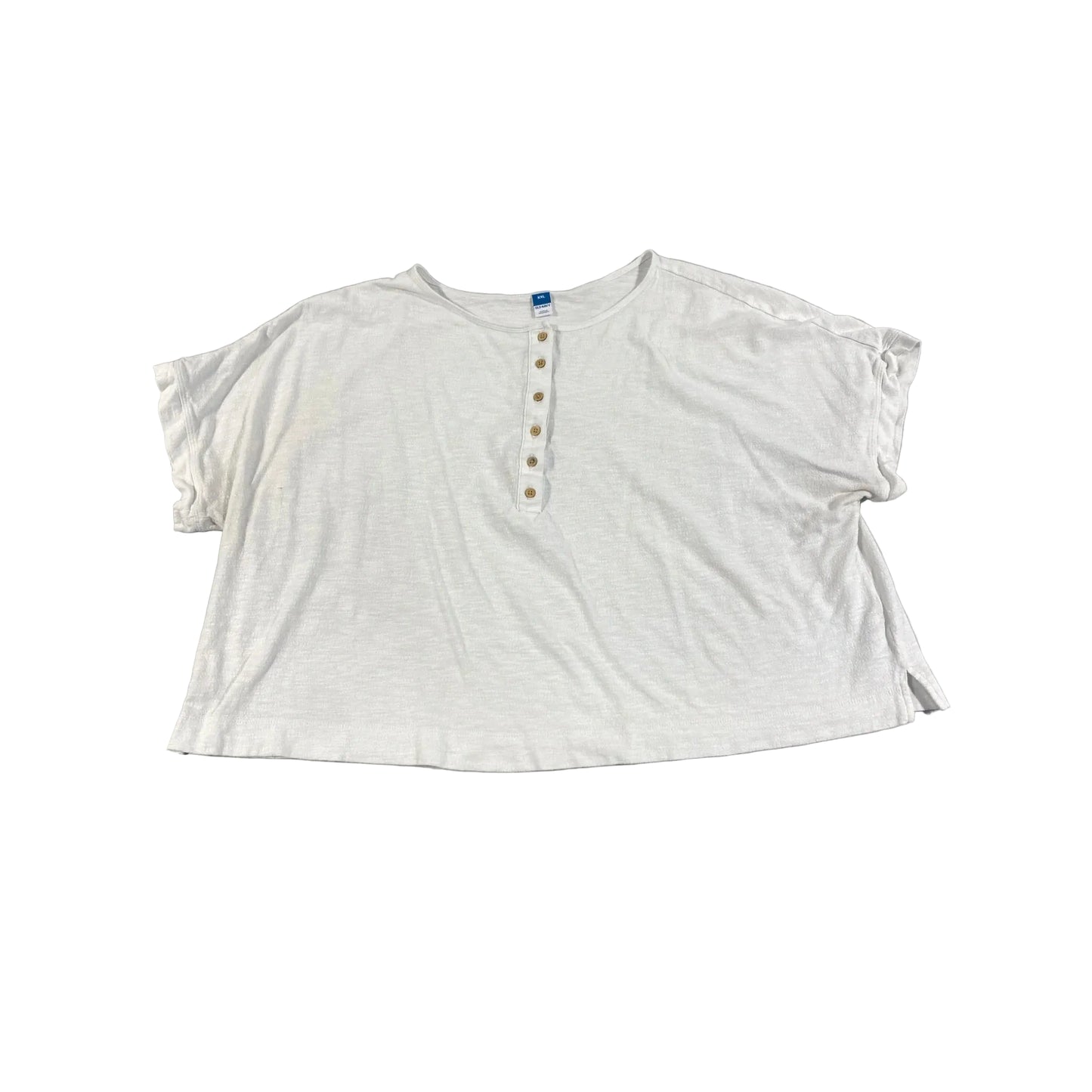 Top Short Sleeve By Old Navy In White, Size: Xxl