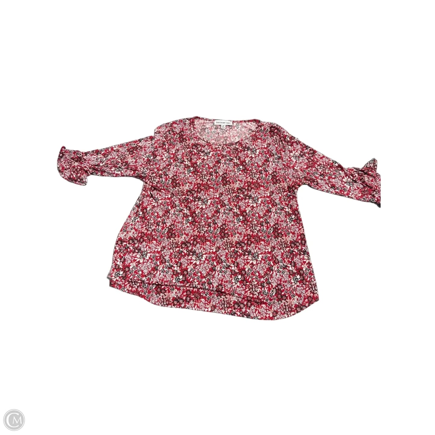 Top 3/4 Sleeve By Cmc In Red, Size: M