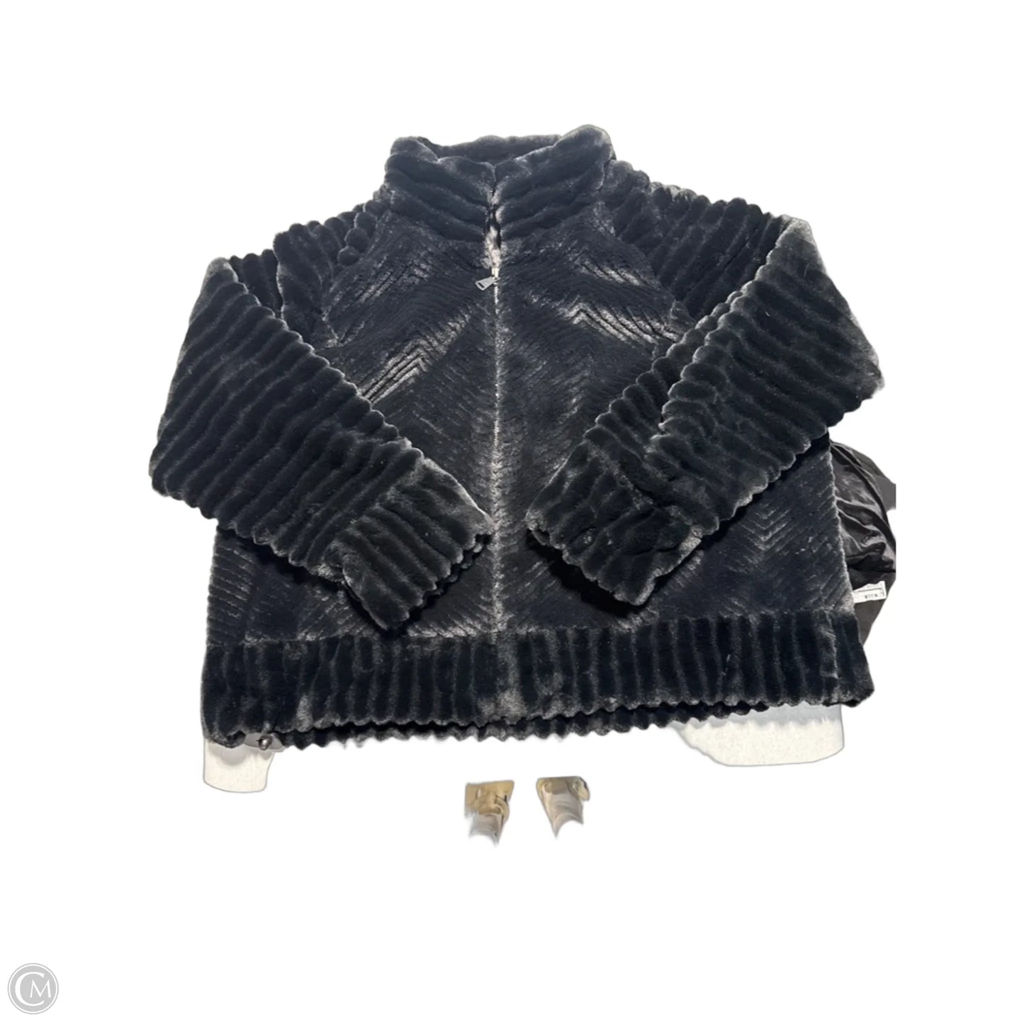 Jacket Faux Fur & Sherpa By Bernardo In Black, Size: 3x
