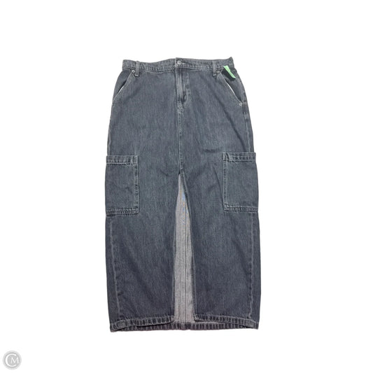Skirt Maxi By Old Navy In Grey Denim, Size: 8