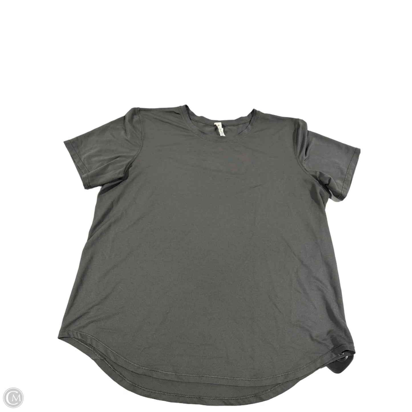 Athletic Top Short Sleeve By Lululemon In Grey, Size: 10