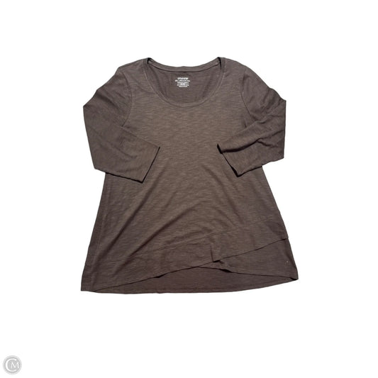 Top Long Sleeve By Chicos In Brown, Size: L