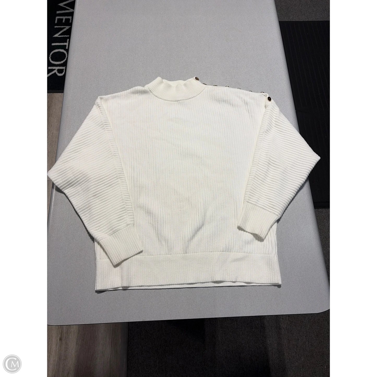 Sweater By Tahari In White, Size: M