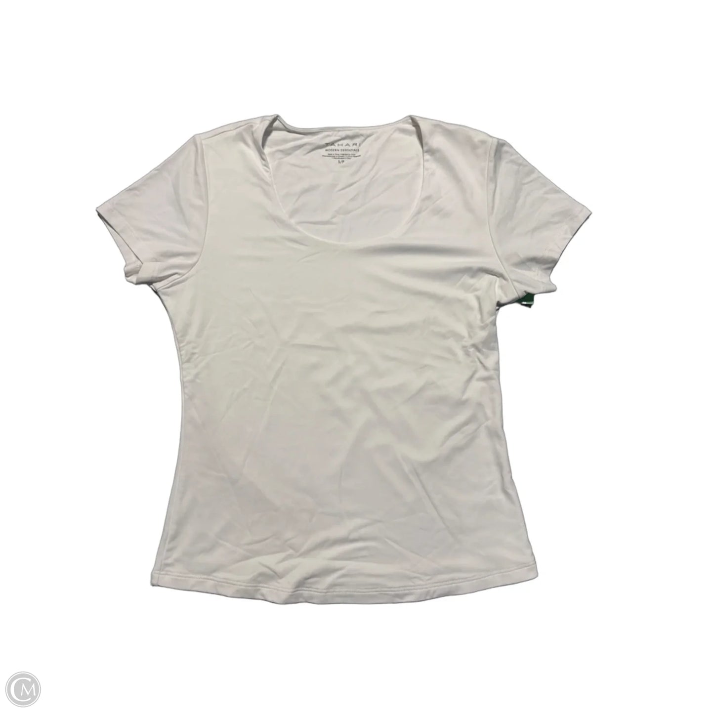 Top Short Sleeve By Tahari In White, Size: S