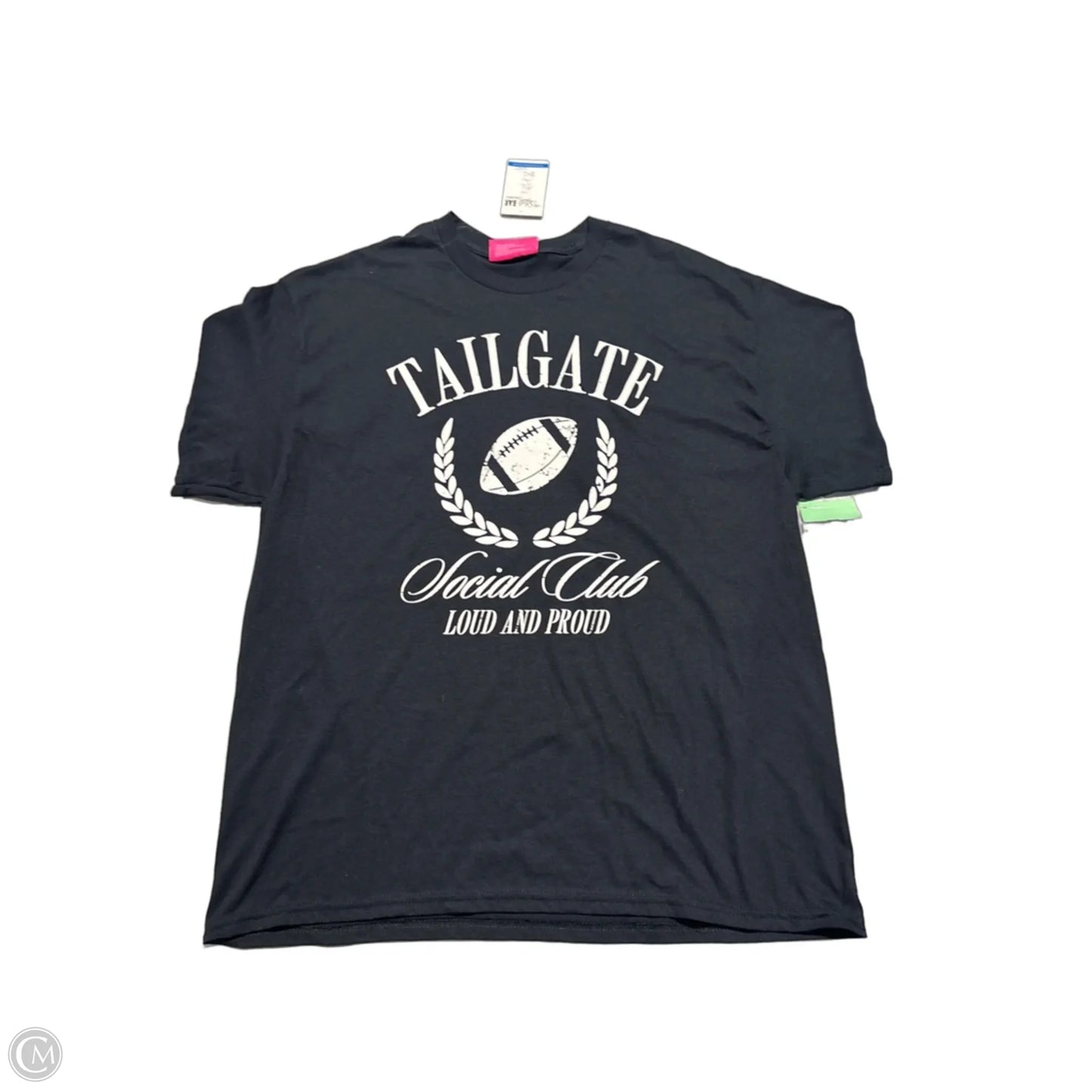 Top Short Sleeve By Cmc In Black, Size: L