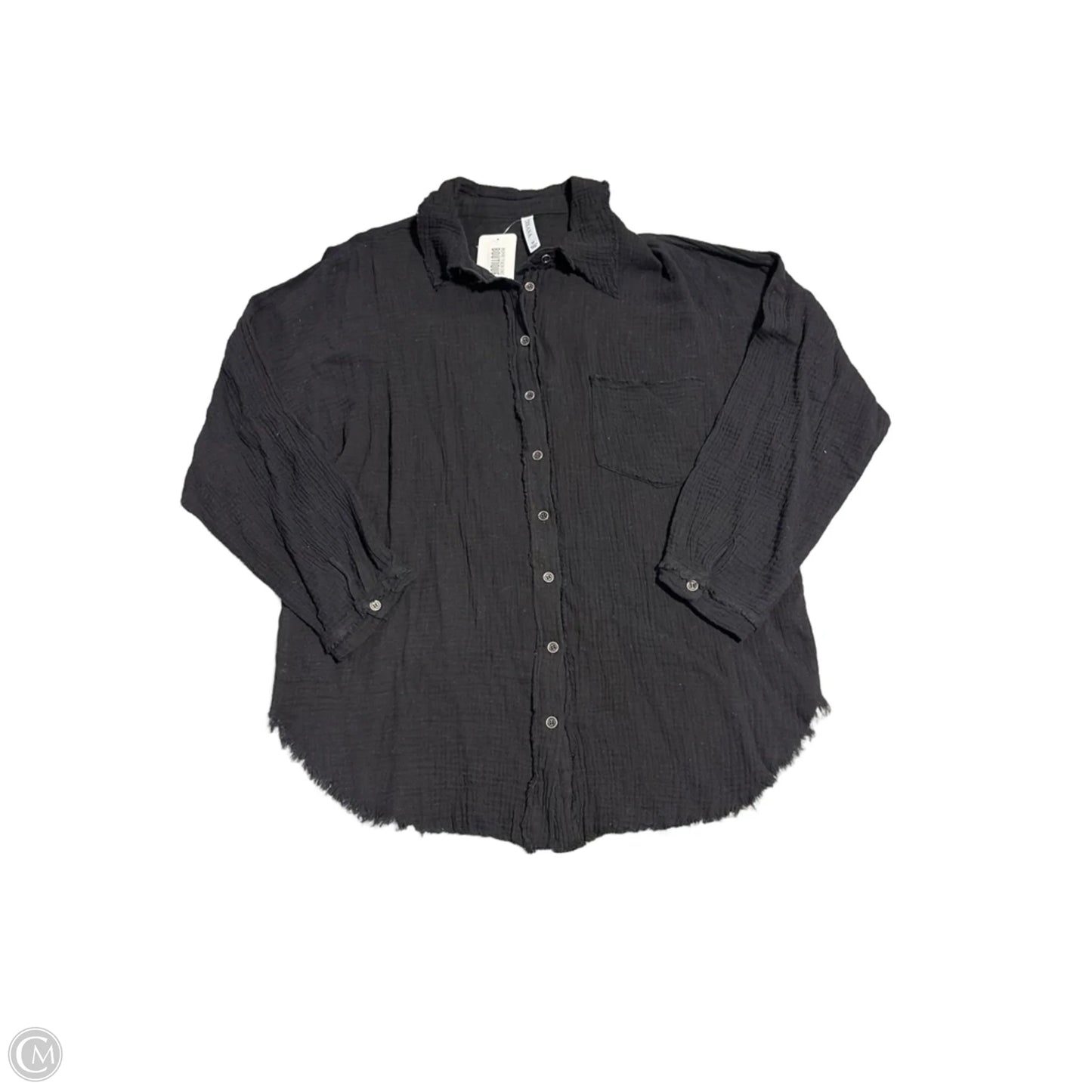 Top Long Sleeve By Zenana In Black, Size: M