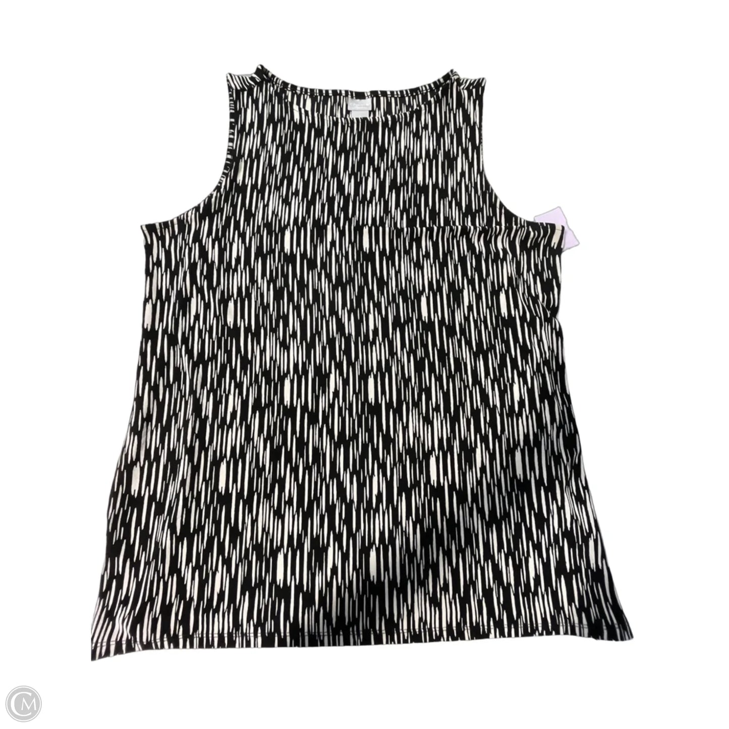 Tank Top By Chicos In Black & White, Size: Xl