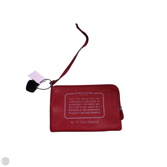 Wristlet Designer By Coach, Size: Small