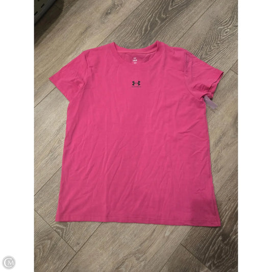 Top Short Sleeve By Under Armour In Pink, Size: L