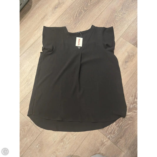 Top Short Sleeve By Adrianna Papell In Black, Size: L