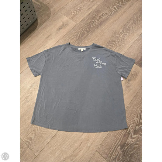 Top Short Sleeve By Green Envelope In Blue, Size: Xl