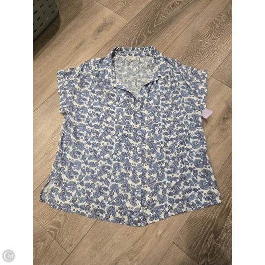 Top Short Sleeve By Lucky Brand In Blue, Size: L