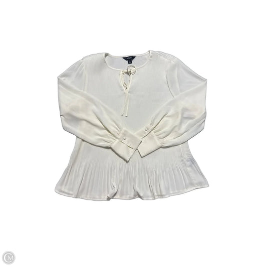 Top Long Sleeve By Simply Vera In Cream, Size: Xl
