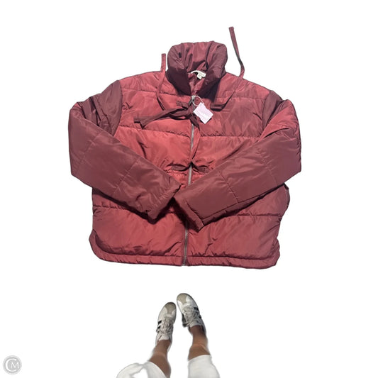 Coat Puffer & Quilted By Francesca’s In Red, Size: M