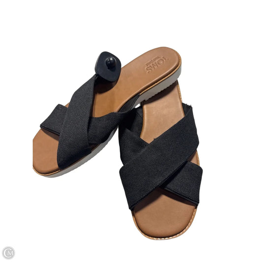 Sandals Flats By Toms In Black, Size: 11