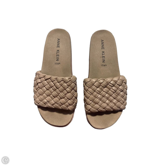 Sandals Heels Wedge By Anne Klein In Beige, Size: 8