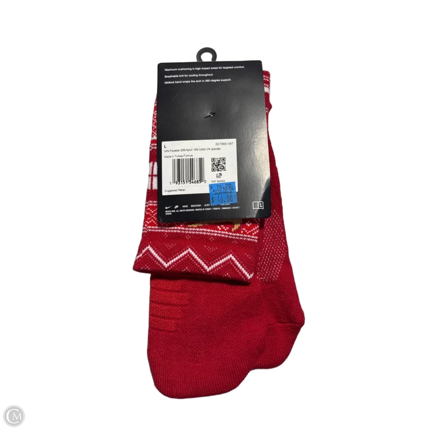 Socks By Nike In Red, Size: 0