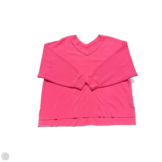 Top Long Sleeve By Aerie In Pink, Size: Xl